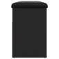 vidaXL Panca Porta Scarpe Nera 82x32x45,5 cm in Legno Multistrato