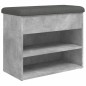 vidaXL Panca Porta Scarpe Grigio Cemento 62x32x50cm Legno Multistrato