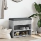 vidaXL Panca Porta Scarpe Grigio Cemento 62x32x50cm Legno Multistrato