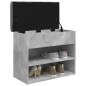 vidaXL Panca Porta Scarpe Grigio Cemento 62x32x50cm Legno Multistrato