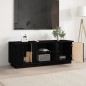 Mobile Porta TV Nera 110x35x40,5 cm in Legno Massello di Pino Mobile Porta TV Nera 110x35x40,5 cm in Legno Massello di Pino