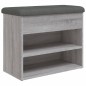 vidaXL Panca Porta Scarpe Grigio Sonoma 62x32x50 cm Legno Multistrato