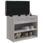 vidaXL Panca Porta Scarpe Grigio Sonoma 62x32x50 cm Legno Multistrato