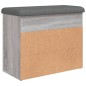 vidaXL Panca Porta Scarpe Grigio Sonoma 62x32x50 cm Legno Multistrato
