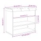 vidaXL Panca Porta Scarpe Grigio Sonoma 62x32x50 cm Legno Multistrato