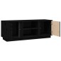 Mobile Porta TV Nera 110x35x40,5 cm in Legno Massello di Pino Mobile Porta TV Nera 110x35x40,5 cm in Legno Massello di Pino