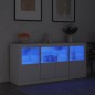 vidaXL Credenza con Luci LED Bianca 142,5x37x67 cm vidaXL Credenza con Luci LED Bianca 142,5x37x67 cm