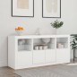 vidaXL Credenza con Luci LED Bianca 142,5x37x67 cm vidaXL Credenza con Luci LED Bianca 142,5x37x67 cm
