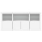 vidaXL Credenza con Luci LED Bianca 142,5x37x67 cm vidaXL Credenza con Luci LED Bianca 142,5x37x67 cm