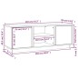 Mobile Porta TV Nera 110x35x40,5 cm in Legno Massello di Pino Mobile Porta TV Nera 110x35x40,5 cm in Legno Massello di Pino