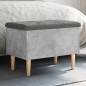 vidaXL Panca Portaoggetti Grigio Cemento 62x42x46 cm Legno Multistrato vidaXL Panca Portaoggetti Grigio Cemento 62x42x46 cm Legno Multistrato