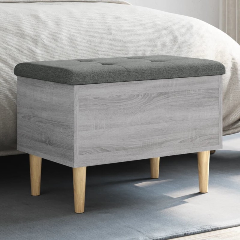 vidaXL Panca Portaoggetti Grigio Sonoma 62x42x46 cm Legno Multistrato vidaXL Panca Portaoggetti Grigio Sonoma 62x42x46 cm Legno Multistrato