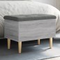 vidaXL Panca Portaoggetti Grigio Sonoma 62x42x46 cm Legno Multistrato vidaXL Panca Portaoggetti Grigio Sonoma 62x42x46 cm Legno Multistrato