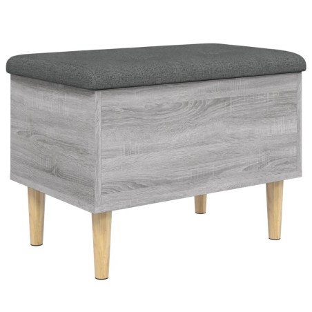 vidaXL Panca Portaoggetti Grigio Sonoma 62x42x46 cm Legno Multistrato