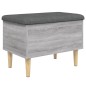 vidaXL Panca Portaoggetti Grigio Sonoma 62x42x46 cm Legno Multistrato vidaXL Panca Portaoggetti Grigio Sonoma 62x42x46 cm Legno Multistrato