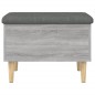 vidaXL Panca Portaoggetti Grigio Sonoma 62x42x46 cm Legno Multistrato vidaXL Panca Portaoggetti Grigio Sonoma 62x42x46 cm Legno Multistrato