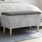 vidaXL Panca Portaoggetti Grigio Cemento 82x42x46 cm Legno Multistrato vidaXL Panca Portaoggetti Grigio Cemento 82x42x46 cm Legno Multistrato