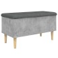 vidaXL Panca Portaoggetti Grigio Cemento 82x42x46 cm Legno Multistrato vidaXL Panca Portaoggetti Grigio Cemento 82x42x46 cm Legno Multistrato