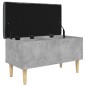 vidaXL Panca Portaoggetti Grigio Cemento 82x42x46 cm Legno Multistrato vidaXL Panca Portaoggetti Grigio Cemento 82x42x46 cm Legno Multistrato
