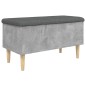 vidaXL Panca Portaoggetti Grigio Cemento 82x42x46 cm Legno Multistrato vidaXL Panca Portaoggetti Grigio Cemento 82x42x46 cm Legno Multistrato
