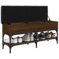 vidaXL Panca Porta Scarpe Rovere Marrone 102x35x45cm Legno Multistrato