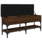 vidaXL Panca Porta Scarpe Rovere Marrone 102x35x45cm Legno Multistrato
