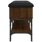 vidaXL Panca Porta Scarpe Rovere Marrone 102x35x45cm Legno Multistrato