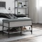 vidaXL Panca Porta Scarpe Grigio Sonoma 82x42x45 cm Legno Multistrato