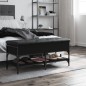 vidaXL Panca Porta Scarpe Nera 102x42x45 cm in Legno Multistrato