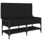 vidaXL Panca Porta Scarpe Nera 102x42x45 cm in Legno Multistrato