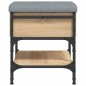 vidaXL Panca Porta Scarpe Rovere Sonoma 42x42x45 cm Legno Multistrato