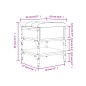 vidaXL Panca Porta Scarpe Rovere Sonoma 42x42x45 cm Legno Multistrato