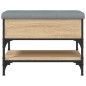 vidaXL Panca Porta Scarpe Rovere Sonoma 62x42x45 cm Legno Multistrato
