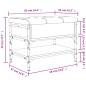 vidaXL Panca Porta Scarpe Rovere Sonoma 62x42x45 cm Legno Multistrato