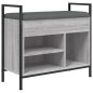 vidaXL Panca Porta Scarpe Grigio Sonoma 65,5x32x57,5 cm