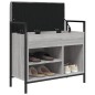 vidaXL Panca Porta Scarpe Grigio Sonoma 65,5x32x57,5 cm