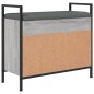 vidaXL Panca Porta Scarpe Grigio Sonoma 65,5x32x57,5 cm
