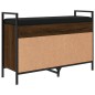 vidaXL Panca Porta Scarpe Rovere Marrone 85,5x32x57,5 cm