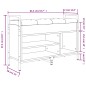vidaXL Panca Porta Scarpe Rovere Marrone 85,5x32x57,5 cm