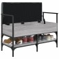 vidaXL Panca Porta Scarpe Grigio Sonoma 85,5x42x57,5 cm