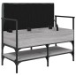vidaXL Panca Porta Scarpe Grigio Sonoma 85,5x42x57,5 cm