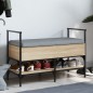 vidaXL Panca Porta Scarpe Rovere Sonoma 85,5x42x57,5 cm