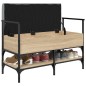vidaXL Panca Porta Scarpe Rovere Sonoma 85,5x42x57,5 cm