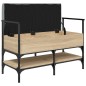 vidaXL Panca Porta Scarpe Rovere Sonoma 85,5x42x57,5 cm
