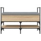 vidaXL Panca Porta Scarpe Rovere Sonoma 85,5x42x57,5 cm