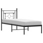 vidaXL Giroletto con Testiera in Metallo Nero 75x190 cm vidaXL Giroletto con Testiera in Metallo Nero 75x190 cm
