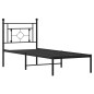 vidaXL Giroletto con Testiera in Metallo Nero 75x190 cm vidaXL Giroletto con Testiera in Metallo Nero 75x190 cm