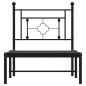 vidaXL Giroletto con Testiera in Metallo Nero 75x190 cm vidaXL Giroletto con Testiera in Metallo Nero 75x190 cm