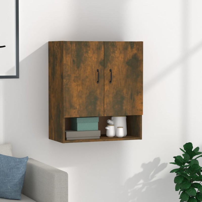 Armadietto a Muro Rovere Fumo 60x31x70 cm in Legno Multistrato Armadietto a Muro Rovere Fumo 60x31x70 cm in Legno Multistrato