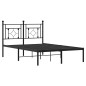 vidaXL Giroletto con Testiera in Metallo Nero 120x190 cm vidaXL Giroletto con Testiera in Metallo Nero 120x190 cm